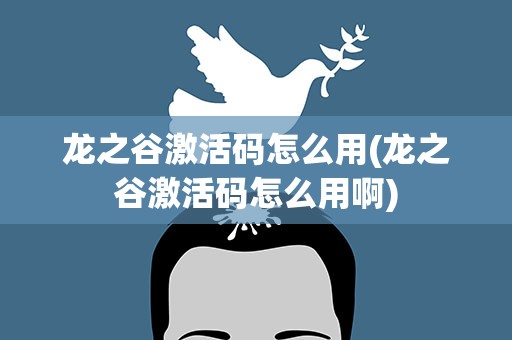 龙之谷激活码怎么用(龙之谷激活码怎么用啊)