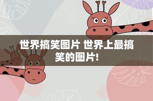 世界搞笑图片 世界上最搞笑的图片!