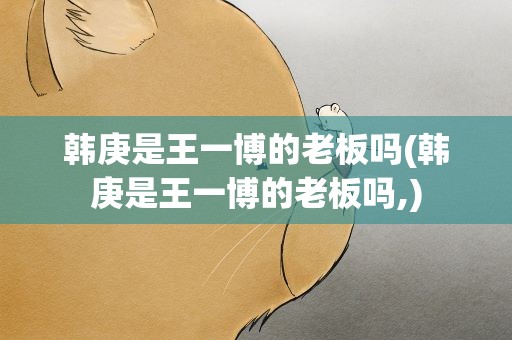 韩庚是王一博的老板吗(韩庚是王一博的老板吗,)