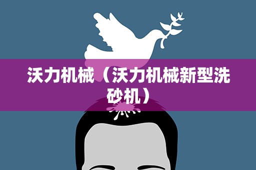 沃力机械（沃力机械新型洗砂机）