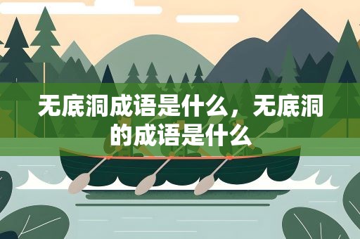 无底洞成语是什么，无底洞的成语是什么
