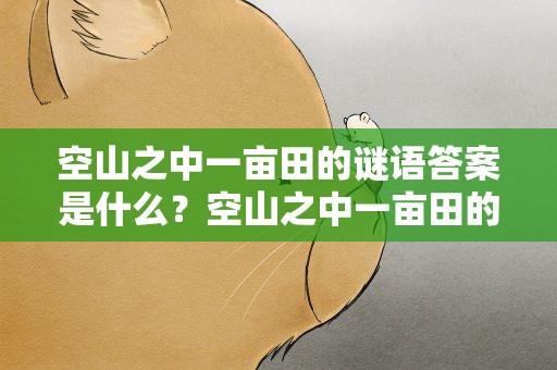 空山之中一亩田的谜语答案是什么？空山之中一亩田的谜语答案是什么意思