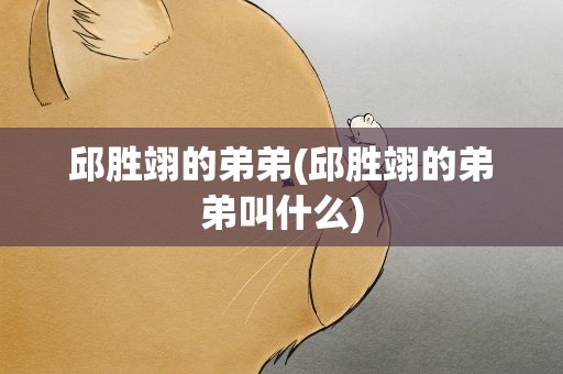 邱胜翊的弟弟(邱胜翊的弟弟叫什么)