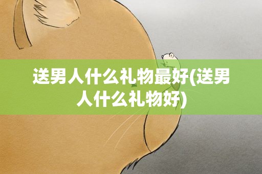 送男人什么礼物最好(送男人什么礼物好)
