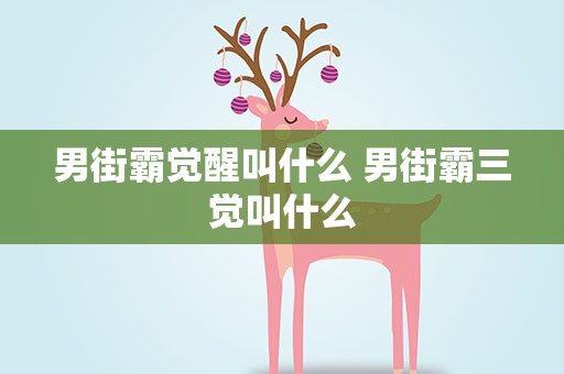男街霸觉醒叫什么 男街霸三觉叫什么