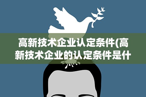 高新技术企业认定条件(高新技术企业的认定条件是什么)