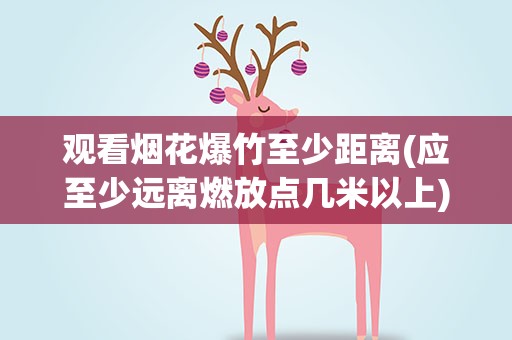 观看烟花爆竹至少距离(应至少远离燃放点几米以上)