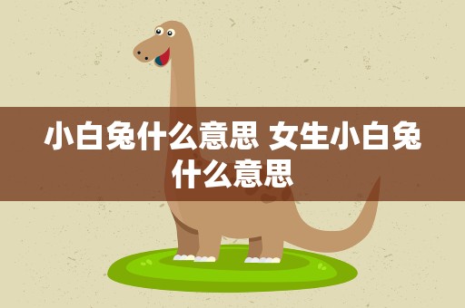 小白兔什么意思 女生小白兔什么意思
