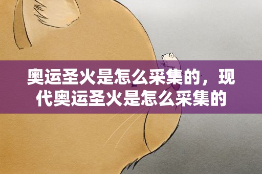 奥运圣火是怎么采集的，现代奥运圣火是怎么采集的
