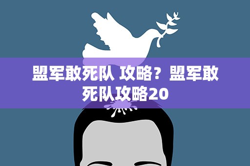 盟军敢死队 攻略？盟军敢死队攻略20