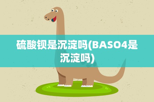 硫酸钡是沉淀吗(BASO4是沉淀吗)