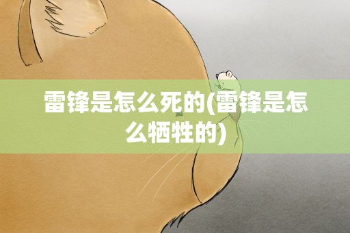 雷锋是怎么死的(雷锋是怎么牺牲的)