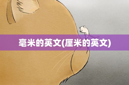 毫米的英文(厘米的英文)