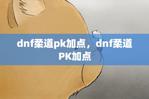 dnf柔道pk加点，dnf柔道PK加点