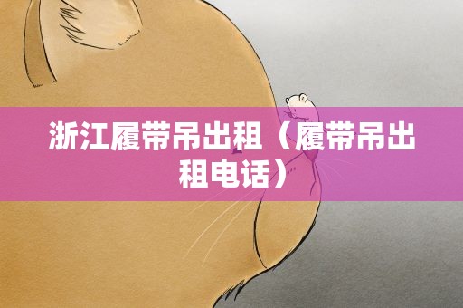 浙江履带吊出租（履带吊出租电话）