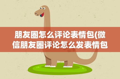 朋友圈怎么评论表情包(微信朋友圈评论怎么发表情包)