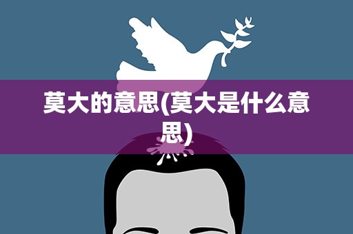 莫大的意思(莫大是什么意思)