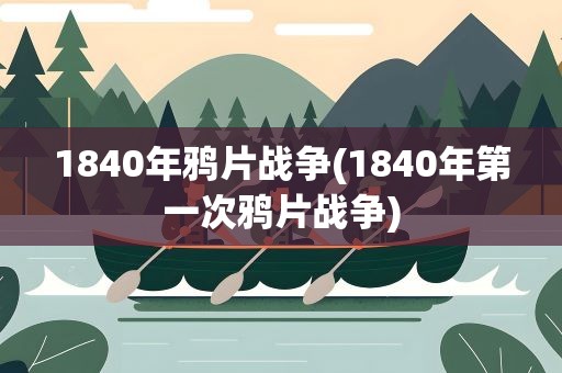 1840年鸦片战争(1840年第一次鸦片战争)