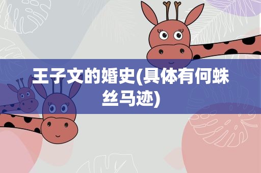 王子文的婚史(具体有何蛛丝马迹)