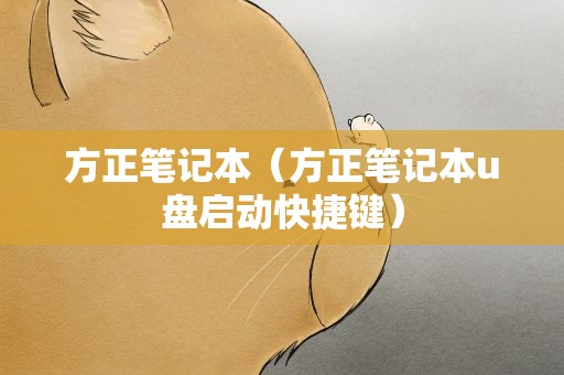 方正笔记本（方正笔记本u盘启动快捷键）