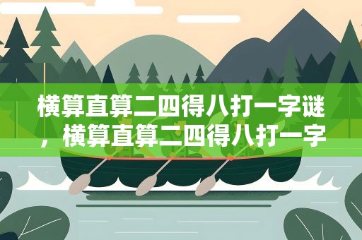 横算直算二四得八打一字谜，横算直算二四得八打一字谜底