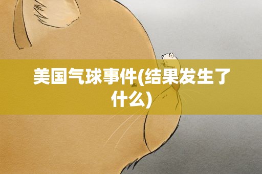 美国气球事件(结果发生了什么)