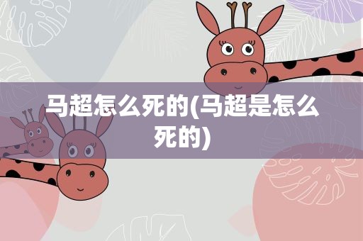 马超怎么死的(马超是怎么死的)