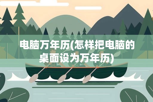 电脑万年历(怎样把电脑的桌面设为万年历)
