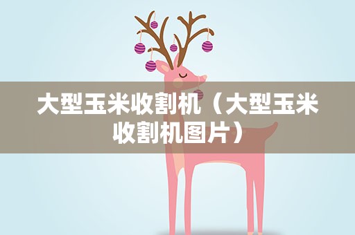 大型玉米收割机（大型玉米收割机图片）