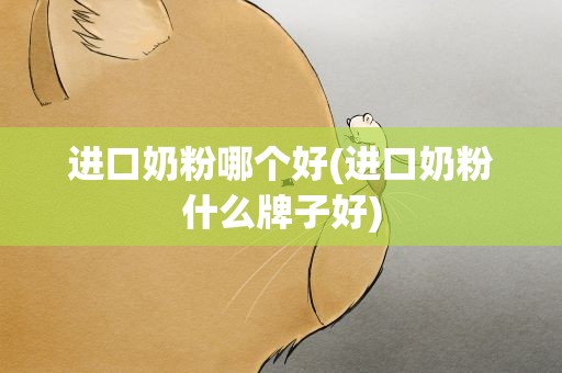 进口奶粉哪个好(进口奶粉什么牌子好)