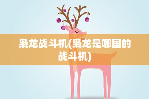 枭龙战斗机(枭龙是哪国的战斗机)