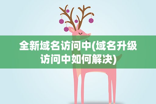 全新域名访问中(域名升级访问中如何解决)