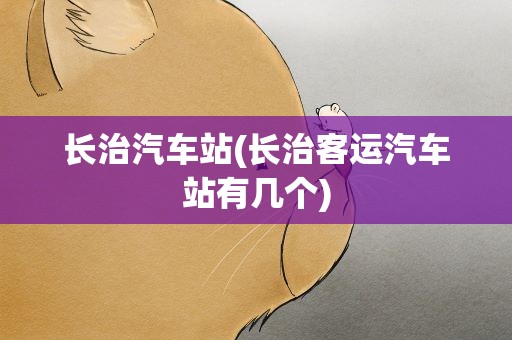 长治汽车站(长治客运汽车站有几个)