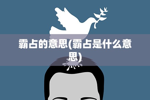 霸占的意思(霸占是什么意思)
