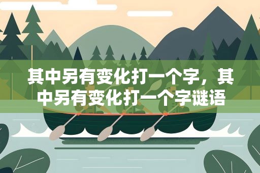 其中另有变化打一个字，其中另有变化打一个字谜语
