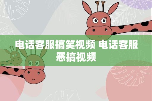 电话客服搞笑视频 电话客服恶搞视频