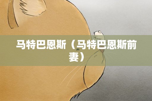 马特巴恩斯（马特巴恩斯前妻）