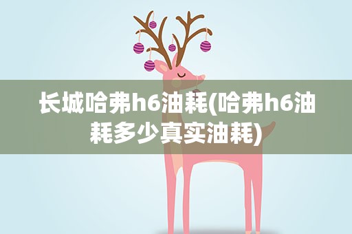 长城哈弗h6油耗(哈弗h6油耗多少真实油耗)