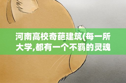 河南高校奇葩建筑(每一所大学,都有一个不羁的灵魂)