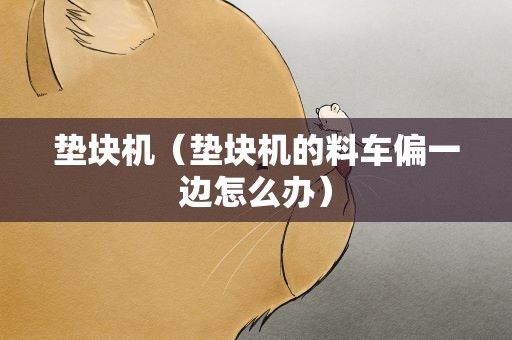 垫块机（垫块机的料车偏一边怎么办）