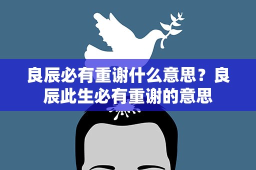 良辰必有重谢什么意思？良辰此生必有重谢的意思