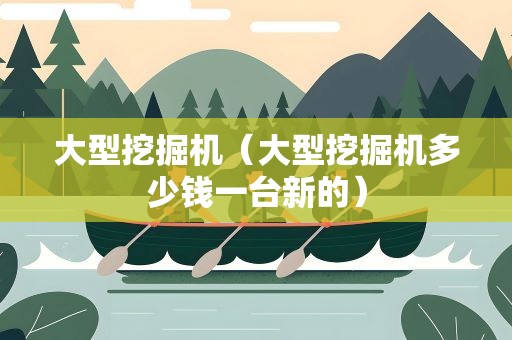 大型挖掘机（大型挖掘机多少钱一台新的）