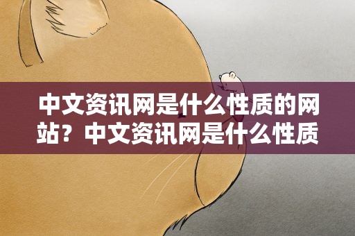 中文资讯网是什么性质的网站？中文资讯网是什么性质的网站啊
