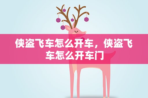 侠盗飞车怎么开车，侠盗飞车怎么开车门