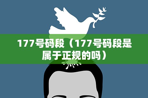 177号码段（177号码段是属于正规的吗）