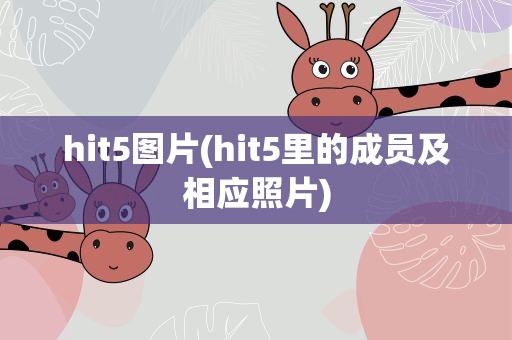 hit5图片(hit5里的成员及相应照片)