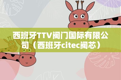 西班牙TTV阀门国际有限公司（西班牙citec阀芯）