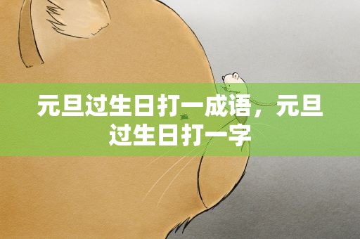 元旦过生日打一成语，元旦过生日打一字
