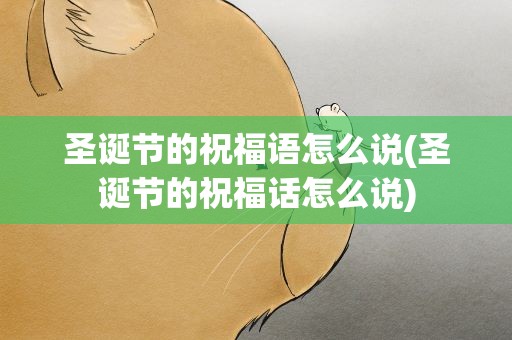 圣诞节的祝福语怎么说(圣诞节的祝福话怎么说)