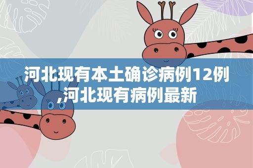 河北现有本土确诊病例12例,河北现有病例最新